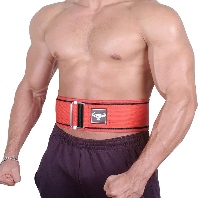 IBRO Quick Locking Premium Weight Lifting Belt - Back Support for Powerlifting, Cross Training & Gym Bodybuilding - 4 Inch Nylon Men and Women with Metal Buckle for Core Stability