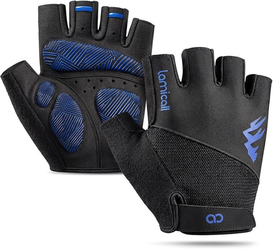 Lamicall Bike Gloves for Men Women - [Anti-Slip Shock-Absorbing Pad] Workout Gloves, Breathable Materials, Cycling Gloves for Bicycle, Gym, Motorcycle, Hiking, Indoor & Outdoor Sports