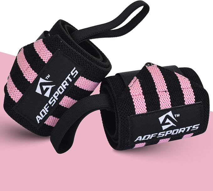 AQF Wrist Wraps for Weightlifting & Powerlifting, 18" USPA Approved (Pair)