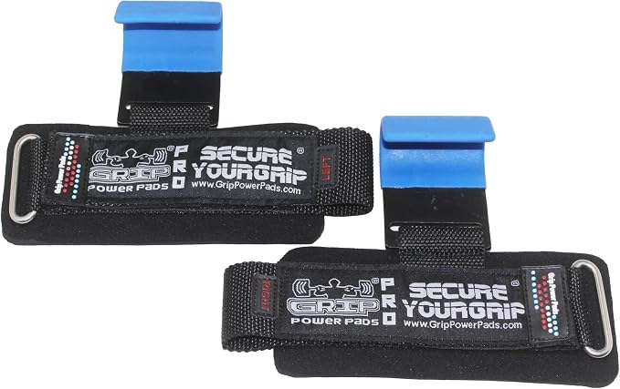 Weight Lifting Rod Hooks Heavy Duty Wrist Wraps Power Weight Lifting Training Gym Grips Straps Set of 2