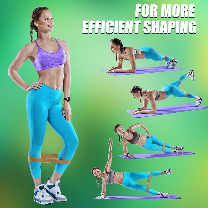 WHATAFIT Resistance Bands with Handles, 5-Level Exercise Bands for Workout | Natural latex,10-50 lbs, stackable to 150,Ankle Straps, Door Anchor,Guide. For Strength, Yoga,Home Gym,Travel & Workout.