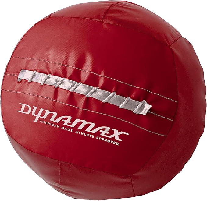 Dynamax Standard Medicine Ball, 4–30 lb Soft Shell Wall Ball, 14-Inch Weighted Exercise Ball for Strength Training, Core Workouts, Conditioning & Functional Fitness