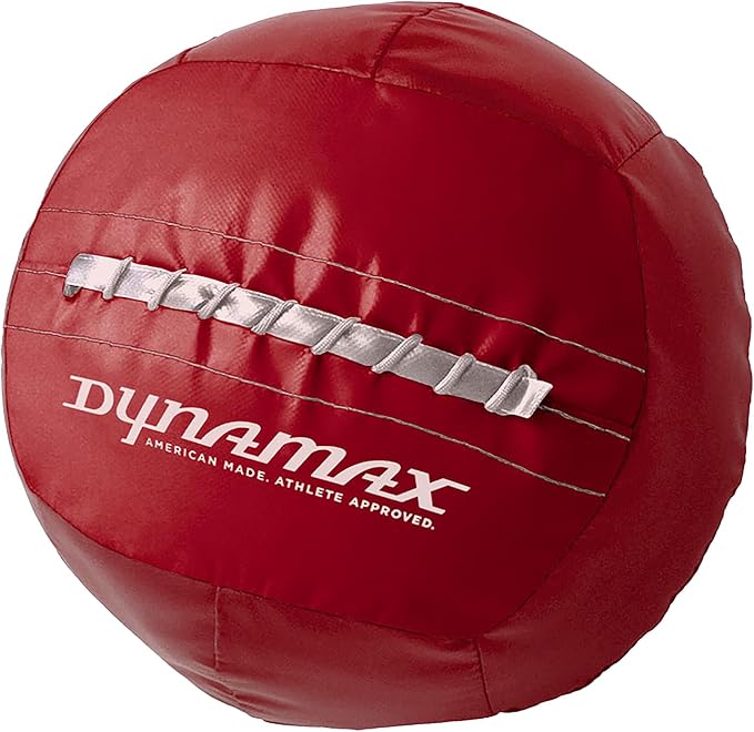 Dynamax Standard Medicine Ball, 4–30 lb Soft Shell Wall Ball, 14-Inch Weighted Exercise Ball for Strength Training, Core Workouts, Conditioning & Functional Fitness