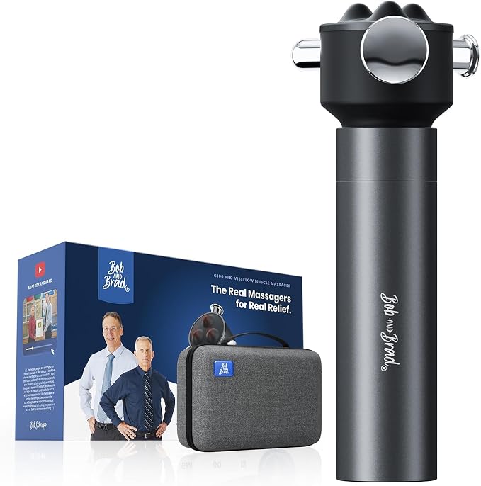 BOB AND BRAD VibeFlow Vibration Massager (Not Percussion), FSA-HSA Eligible Deep Tissue Handheld Therapy Massager Gun for Sensitive Joints, Fascia Release, Trigger Point, Full Body Relief & Recovery