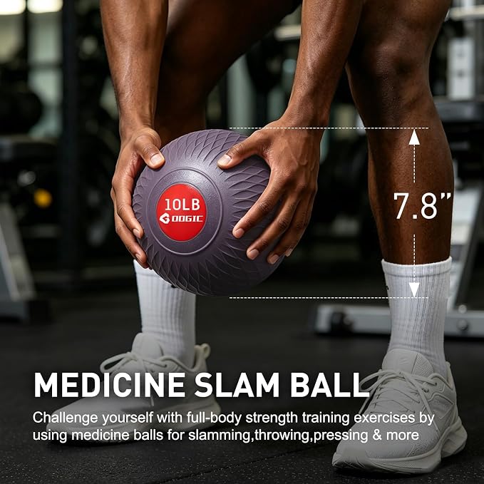 Slam Ball Medicine Ball Weighted Balls for Exercise and Workout, Strength, Cardio, Cross-Training and Core Workouts