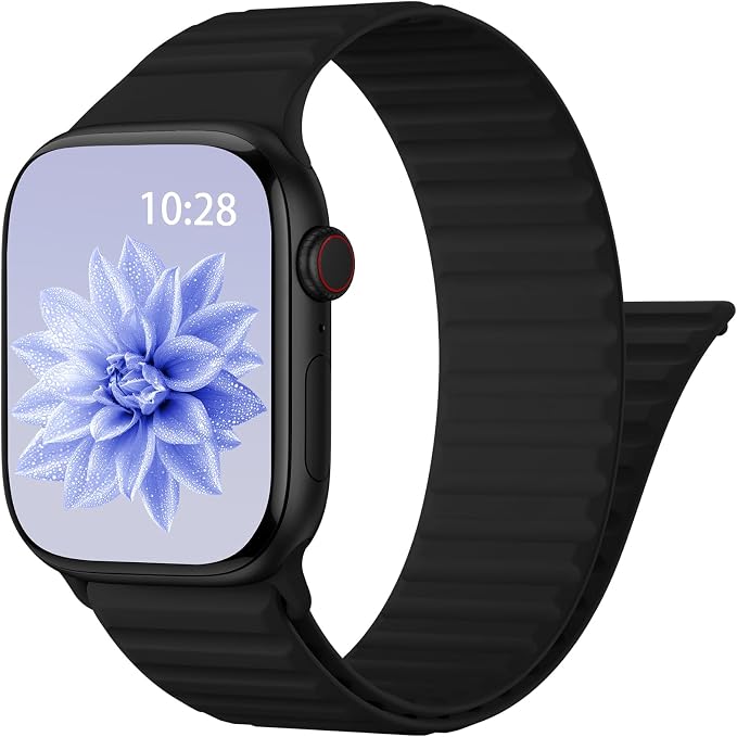Patented Magnetic Silicone Sport Band for Apple Watch Bands for Women Men | Soft Silicone Solo Loop 40mm 38mm 41mm 44mm 45mm 42mm 49mm, Sport Strap for iWatch Series 11 10 9 8 7 6 5 4 3 2 1 SE Ultra