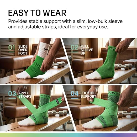 Modvel Foot & Ankle Brace Socks with Adjustable Support Strap – Compression Sleeve for Sprained Ankle, Plantar Fasciitis Relief Tendonitis & Arthritis, Stabilizing Foot & Ankle Support for Women & Men