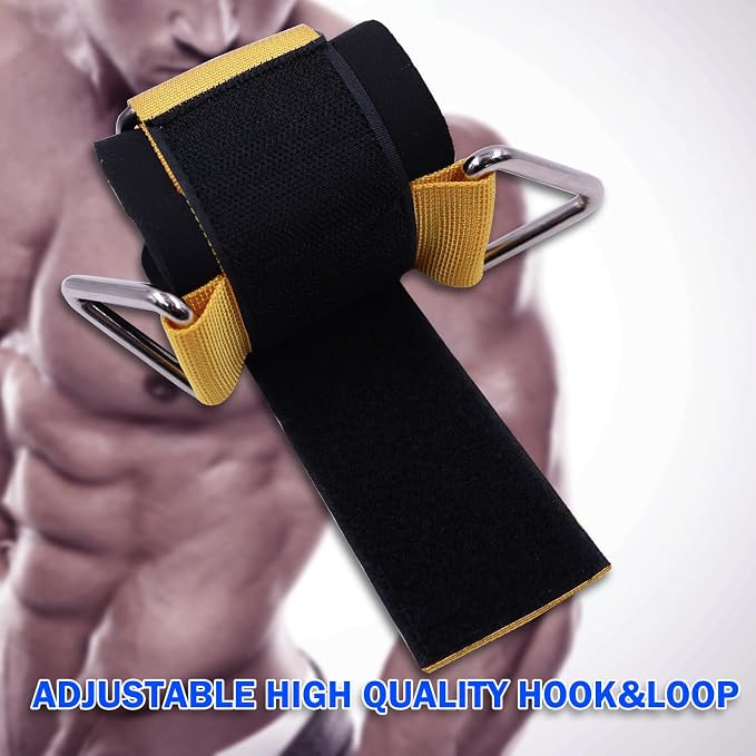 Wrist Cuffs for Cable Machines – Padded & Adjustable Straps for Lateral Raises, Tricep Pushdowns & Strength Training
