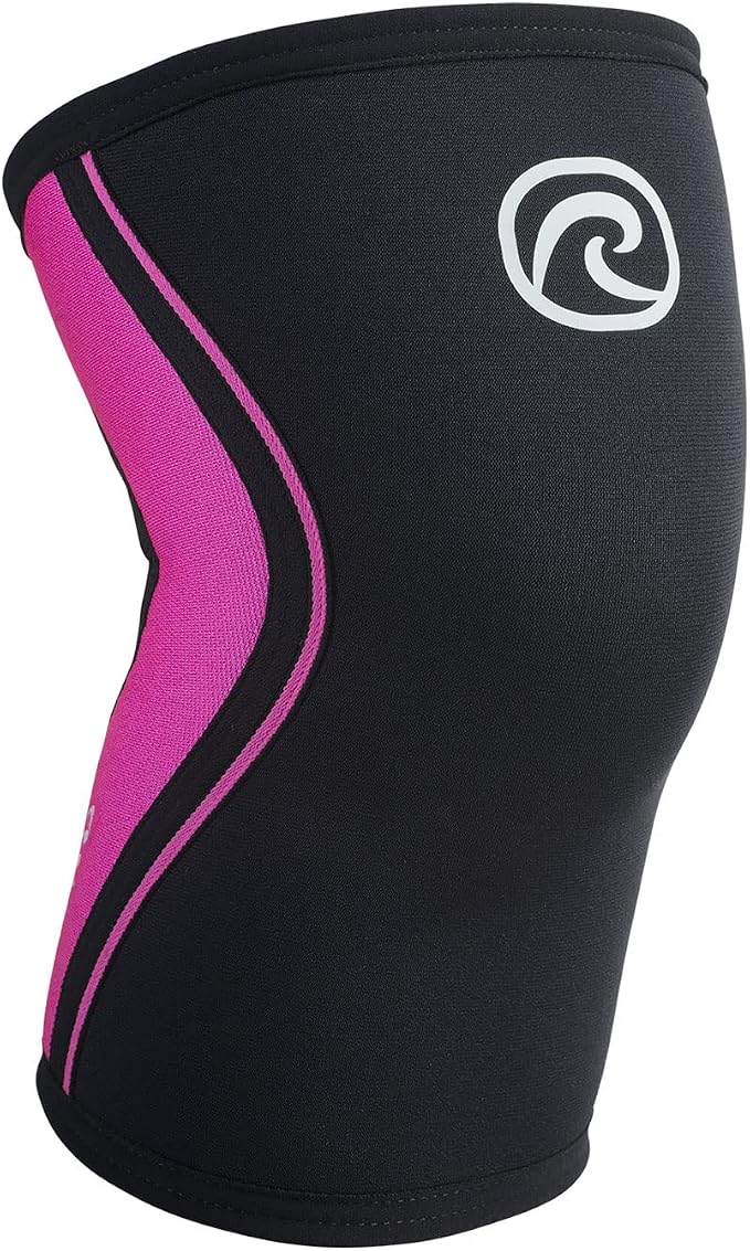 Rehband 5mm Knee Sleeves for Functional Training, Cross-Training & Powerlifting, Weightlifting Knee Support made of Neoprene, Unisex, Colour:Pink - 1 Piece, Size:X-Small