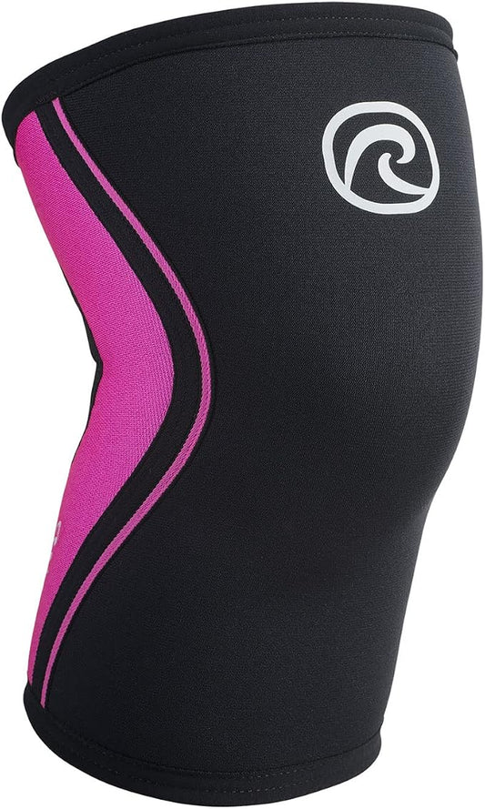 Rehband 5mm Knee Sleeves for Functional Training, Cross-Training & Powerlifting, Weightlifting Knee Support made of Neoprene, Unisex, Colour:Pink - 1 Piece, Size:X-Small