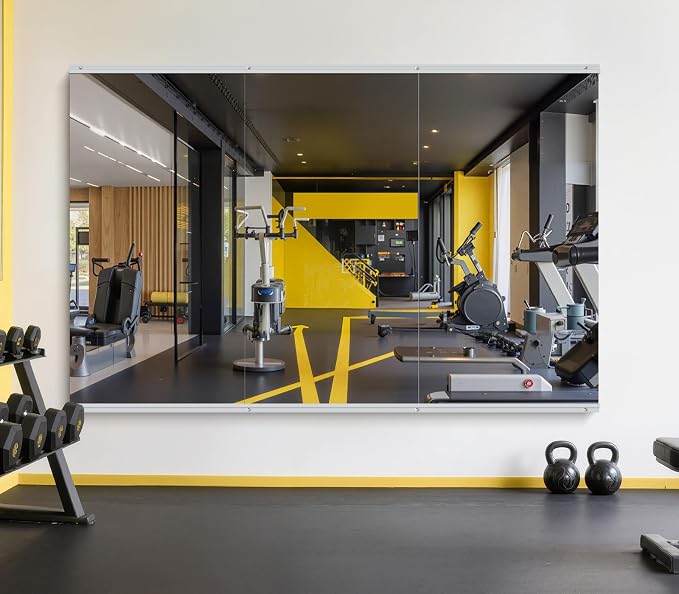 Home Gym Mirror Wall Mounted,55x28 Inch,3PCS Full Length Mirror