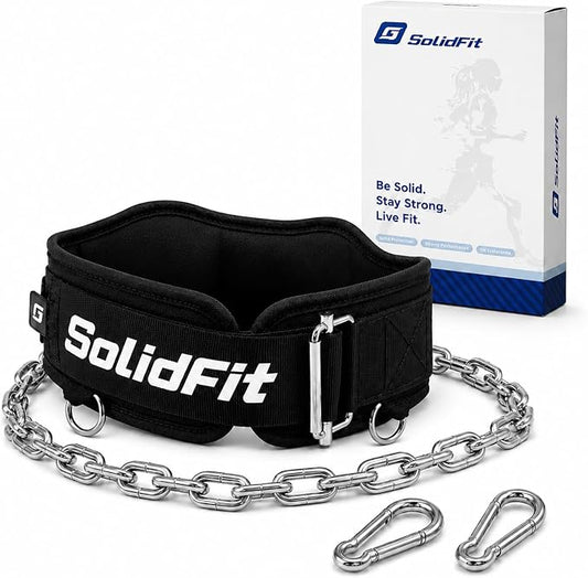 2-in-1 Weight Lifting and Dip Belt with 37.4-Inch Steel Chain men | Comfortable neoprene padding and a 37.4-inch heavy-duty steel chain for weighted dip, squat, pull-up and powerlifting.