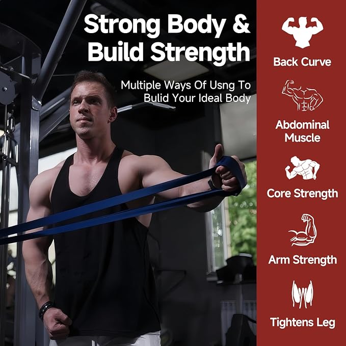 Pull Up Assistance Bands, Heavy Duty Exercise Bands for Working Out | Resistance Bands Set 5-175LBS for Pull Ups,Training & Physical Therapy. Workout Bands for Full Body Stretch & Muscle Recovery
