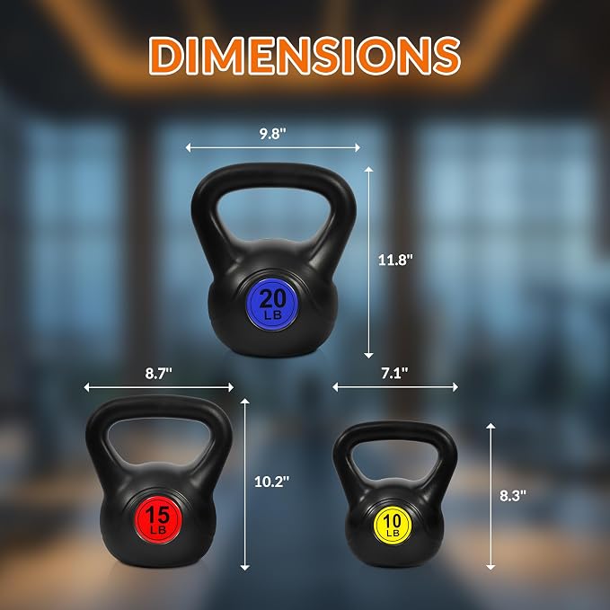 Fitvids Kettlebell Sets Piece Strength Training KettleBells Weight Set