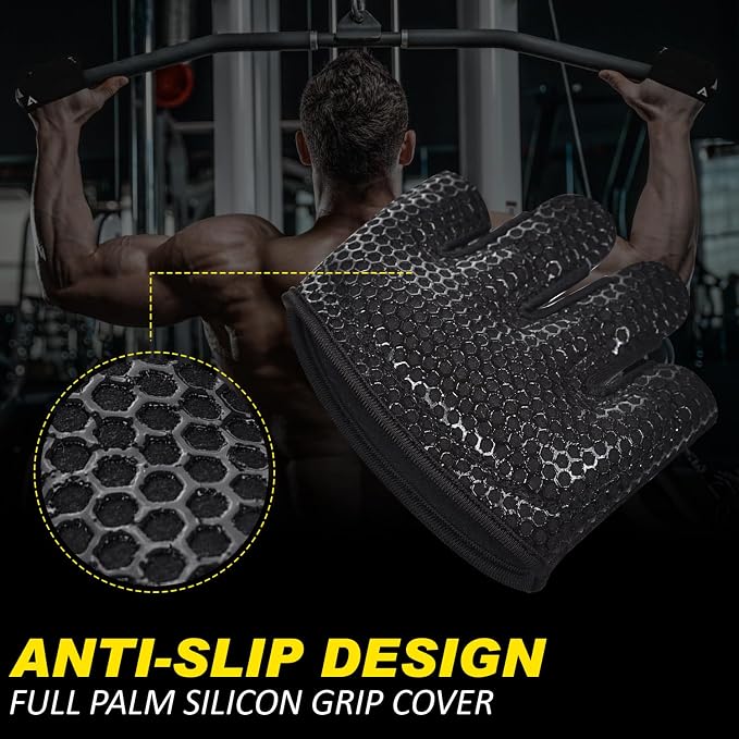 AYRO Workout Gloves for Men & Women, Minimal Short Partial Gym Gloves, Weight Lifting Gloves with Full Palm Protection, Extra Grip Pads & Hand Support for Training & Fitness