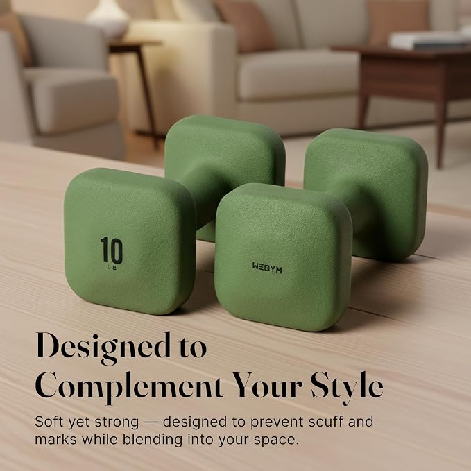 WeGym Square Dumbbells for Home Gym, Hand Weights for Strength Training