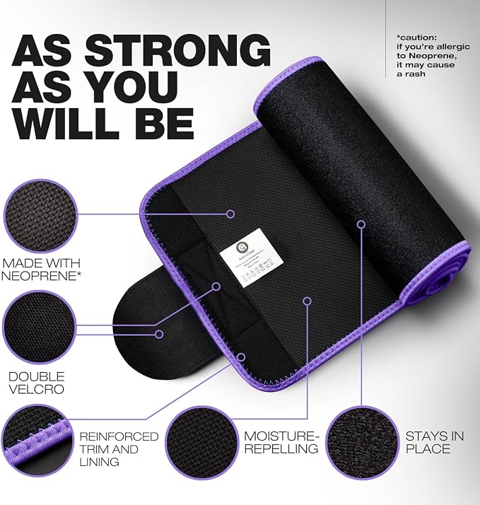 Premium Waist Trimmer & Trainer Belt for Men and Women - Sweat-Enhancing Slimming Wrap for Stomach, Adjustable Fit