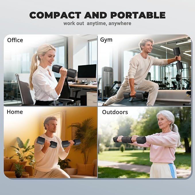 Ragebby Adjustable Dumbbell Set of 2, Weights for Men and Women at Home | Anti-slip Handle, Weights Dumbbells Set, 2lb/3lb/5lb/10lb/15lb/20lb for Pilates, Yoga, Strength Training