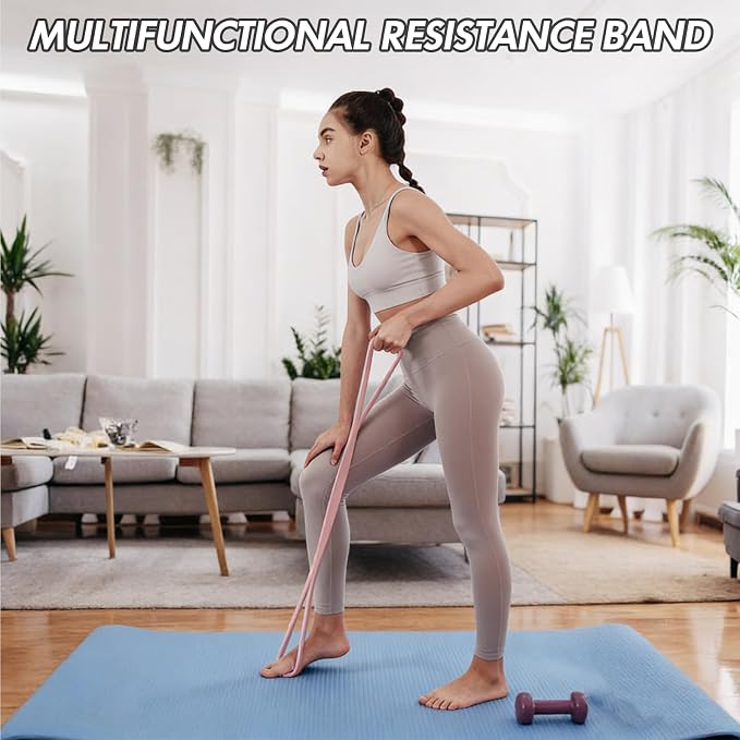 Figure 8 Resistance Band, Figure 8 Resistance Bands for Women Men,Resistance Band Figure for Working Out, Non-Slip Handles, Home Gym, Yoga & Physical Therapy