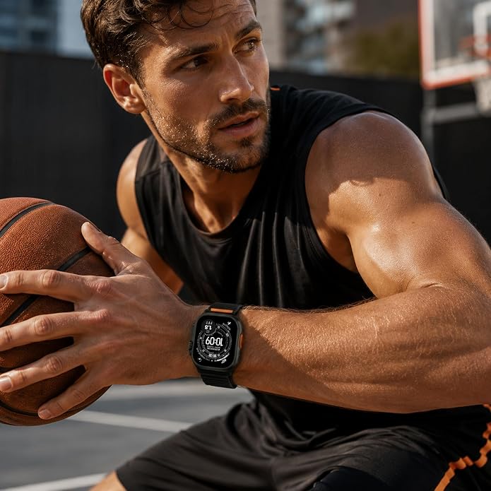 Nylon Loop Sport Band Compatible with Apple Watch Ultra 3 2 Band 49mm 46mm 45mm 44mm 42mm 41mm 40mm 38mm Women Men, Stretchy Strap Elastic Fabric Wristband for iWatch Series 11 10 SE 9 8 7 6 5 4 3 2 1