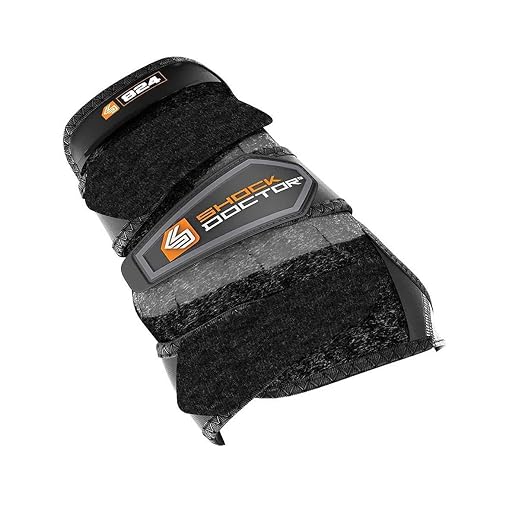 Shock Doctor Black Wrist 3-Strap Support (Left, Medium)