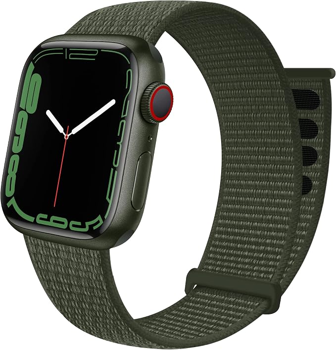 Sport Loop Band Nylon Women Men Stretchy Elastic Braided Wristband | Nylon Sport Loop Wristband Compatible with Apple Watch Ultra 2 38/40/41/42/44/45/46/49mm For iWatch Series 1-11 SE