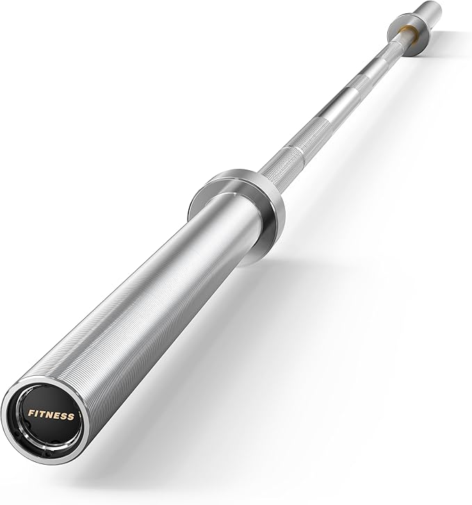 HANDBODE 7 FT Olympic Barbell 45 LB, 2-Inch Weight Bar, 1000 LB | Needle Bearings, Knurled Grip, Hard Chrome Coating, Powerlifting, Bench Press, Deadlift, Squat, Hip Thrusts And Cleans
