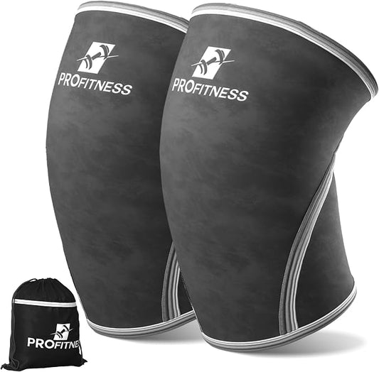 ProFitness Knee Sleeves Weightlifting Men & Women - 7mm Thick Premium Neoprene Weight Lifting Knee Sleeve for Women & Men Ideal for Squats, Powerlifting & Deadlift | Squat Knee Sleeves for Men & Women