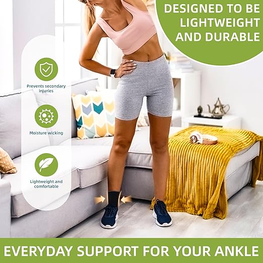 NEOTech Care Ankle Support Sleeve (1 Unit) - Open Heel, Light, Elastic & Breathable Knitted Fabric - Medium Compression - For Men, Women, Kids - Right or Left Foot - Black Color (Size M)