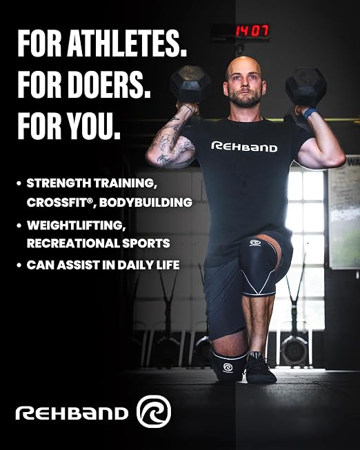 Rehband Classic 7mm V Knee Sleeve for Weightlifting, Competition Grade Powerlifting Knee Sleeve, Compression Sleeve for Crossfit, Squats, Gym & Heavy Lifts, Colour:Camo - 1 Pair, Size:XX-Large