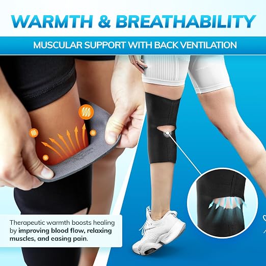 BraceAbility XXXXL Plus Size Open Patella/Open Back Neoprene Knee Sleeve | Water-Resistant Athletic Compression Knee Brace for Swimming, Wakeboarding, Scuba Diving, Surfing (4XL)