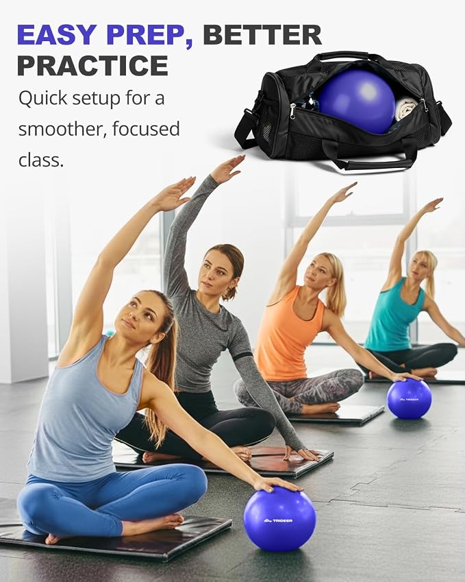 Trideer 9-Inch Pilates Ball, Small Exercise Ball Pilates Equipments for Yoga, Physical Therapy, Pregnancy, Postpartum, Core Training, Balance, Stability and Stretching