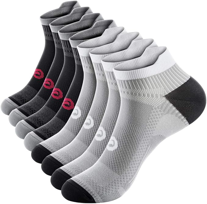 Compression Socks for Men Women Ankle Running Socks for Plantar Fasciitis | Low Cut Athletic Ankle Socks with Ankle & Arch Support for Running, Cycling, Golf, Work, Plantar Fasciitis Relief
