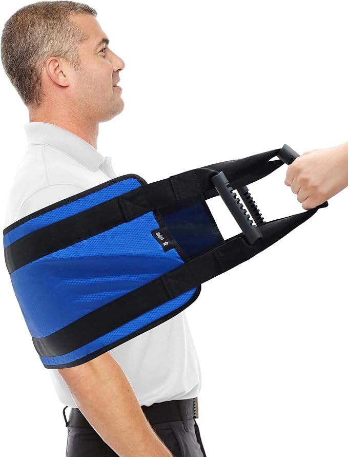 Transfer Sling Lift Assist Gait Belt for Seniors and Disabled | Lifting Strap, Blue Mobility Aid, Home Hospital Nursing Care, Caregiver-assisted Transfers