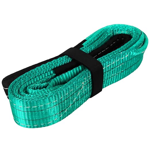 Lift Sling Straps,2" x 4' Heavy Duty Flat Eye Lift Sling | Lifting Straps Nylon Tree Saver Recovery Strap Web Sling Winch Strap Rigging Tow Hoist Gear Straps 6400 lb 5100 lb 12800 lb