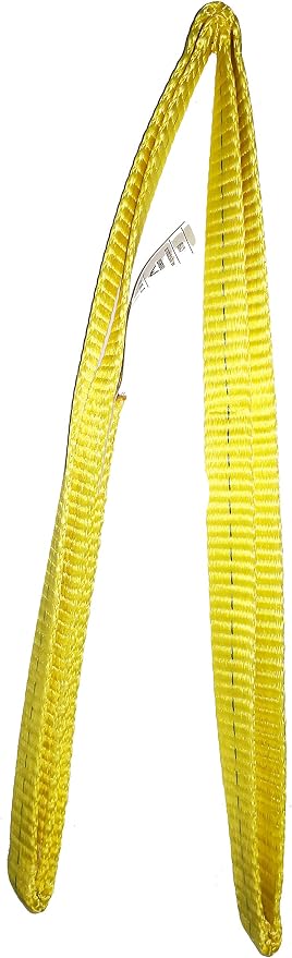 Everest C1150 1" x 3' Flat Endless Sling Yellow Lifting Sling for Construction, Lifting, Moving, Hoisting - Strap Heavy Duty - 1-Pack 3200lbs WLL