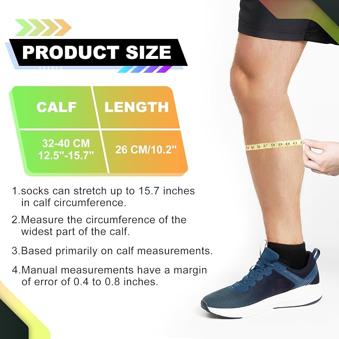 Junely 3 Pairs Calf Compression Sleeve for Men and Women | Running Athletic Nurses Work Support Travel Flight Sports