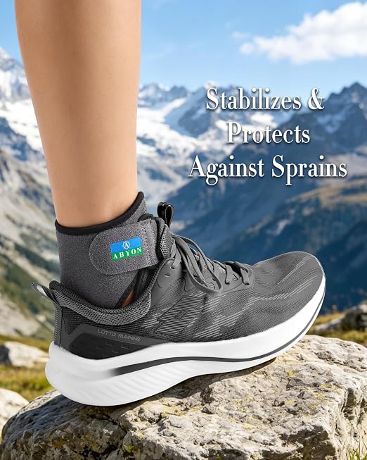 Ankle Brace for Men & Women,Breathable Neoprene Ankle Support with Adjustable Figure-8 Straps for Customizable Support , Ankle Wrap Compression Sleeve for Plantar Fasciitis Relief, Arthritis, Tendonitis, Ankle Sprain
