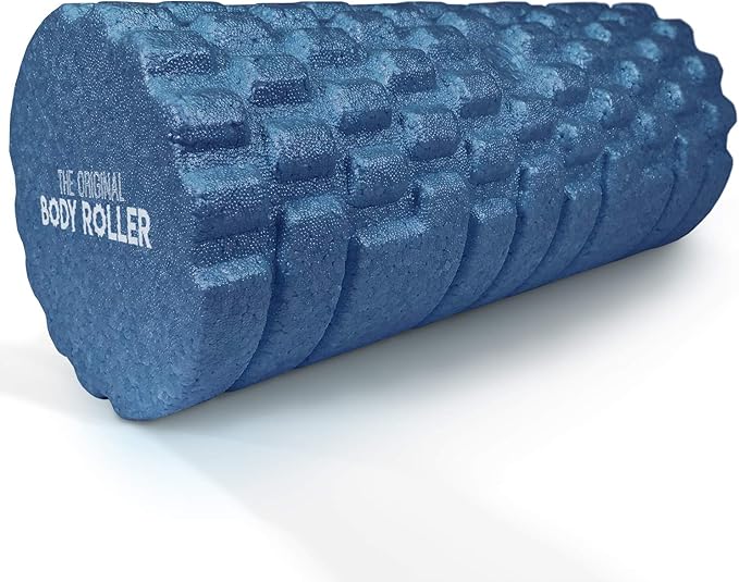 The Original Body Roller - High Density Foam Roller Massager for Deep Tissue Massage of The Back and Leg Muscles - Self Myofascial Release of Painful Trigger Point Muscle Adhesions - 13" Blue
