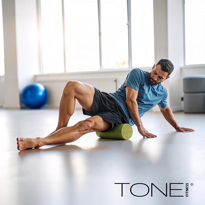 Tone Fitness High Density EPP Foam Exercise Foam Roller for Yoga, Pilates, Stretching, Massage, and Recovery | Multiple Sizes and Colors