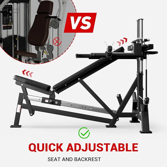 GMWD Chest Press Machine, Bench Press Machine with Independent Converging Arms, Adjustable Flat Incline Bench for Chest, AB Workouts, Shoulder Home Gym Equipment