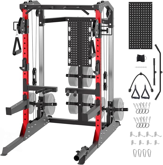 Garvee Power Cage 2000LB Power Rack with Independent Dual Pulley System