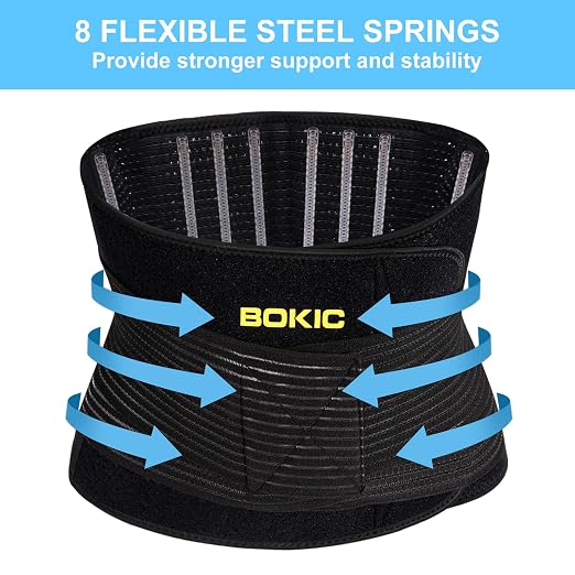 Back Support Belt for Men and Women, Back Braces for Lower Back Pain, Stretcher for Lower Back Pain Relief, Scoliosis, Sciatica,Herniated Disc, Protect Waist for Workout Sports 04 Black-XL