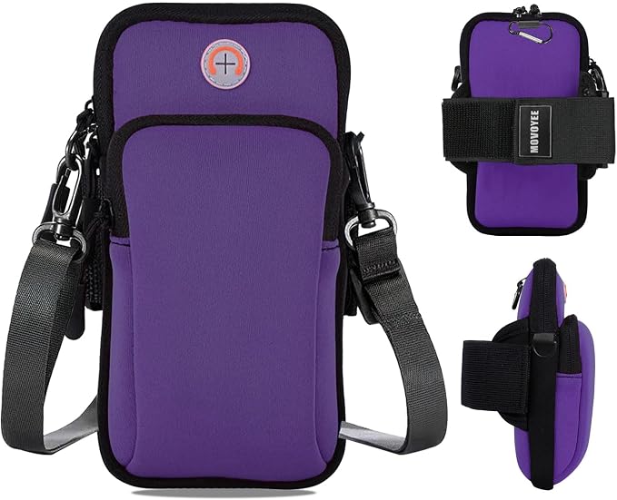 Phone Holder for Running Armband, Small Cell Phone Crossbody Bags for Women Kids, iPhone 17 16 16e 15 14 13 12 11 Pro Max Xs Xr X Plus Mini Galaxy Ultra S26 Key Pouch Workout Sports Arm Bands
