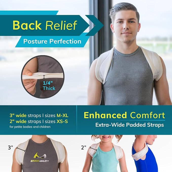 BraceAbility Pediatric Clavicle Fracture Figure-8 Brace for Broken Collarbone in Small Children (XS)
