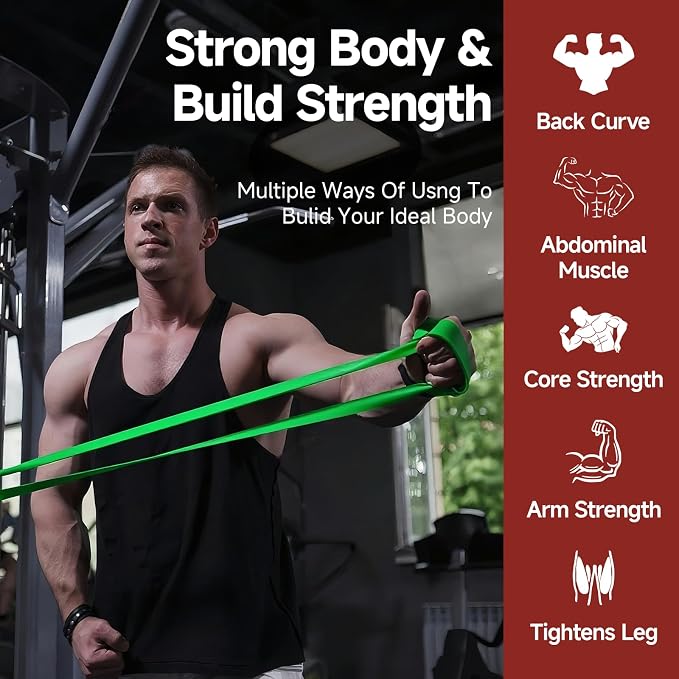 Pull Up Assistance Bands, Heavy Duty Exercise Bands for Working Out | Resistance Bands Set 5-175LBS for Pull Ups,Training & Physical Therapy. Workout Bands for Full Body Stretch & Muscle Recovery