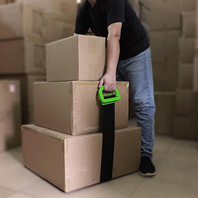 Adjustable Lifting Moving Straps - 2 Pack Furniture Moving Straps for Furniture, Boxes, Mattress, Construction Materials and Heavy, Supports Up to 600 Lbs