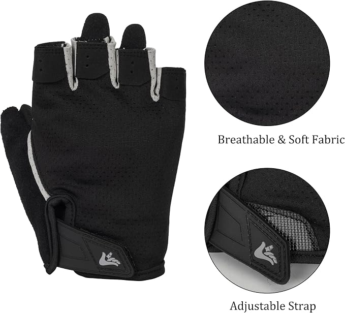 XuoAz Workout Gloves for Women Men, Breathable Fingerness Gym Glove, Lightweight Exercise Weight Lifting Gloves