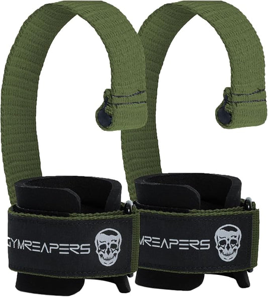 Gymreapers Weight Lifting Straps With Dowel - Wrist Straps for Weightlifting - Workout Deadlift Wrist Weights - Reinforced Stitching & Padded Fit Gym Accessories for Strength & Gym Hand Grip