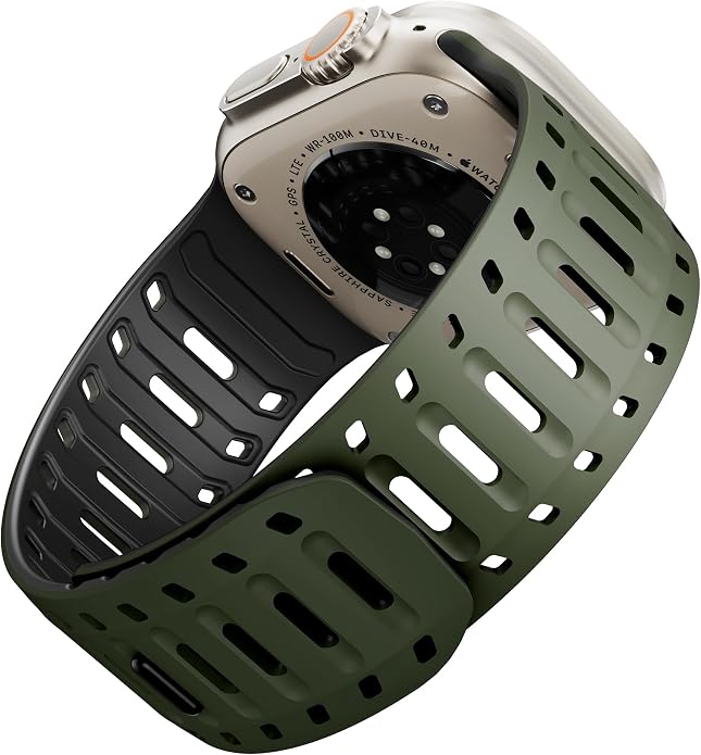 X-it Magnetic Watch Band for Apple Watch Ultra 49mm, 46mm/45mm/44mm, Silicone Sport Strap with Strong Magnet for Men and Women, Compatible with Apple Watch Series 11/10/9/8/7/6/5/4/3/2/1 and SE